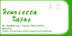 henrietta kajos business card